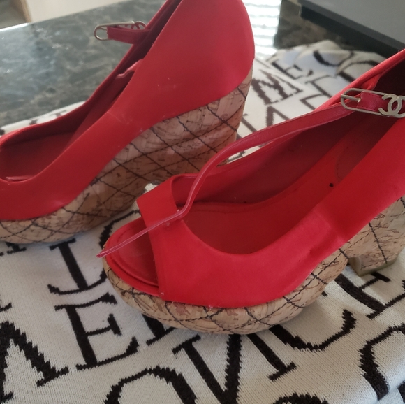 chanel wedge trainers